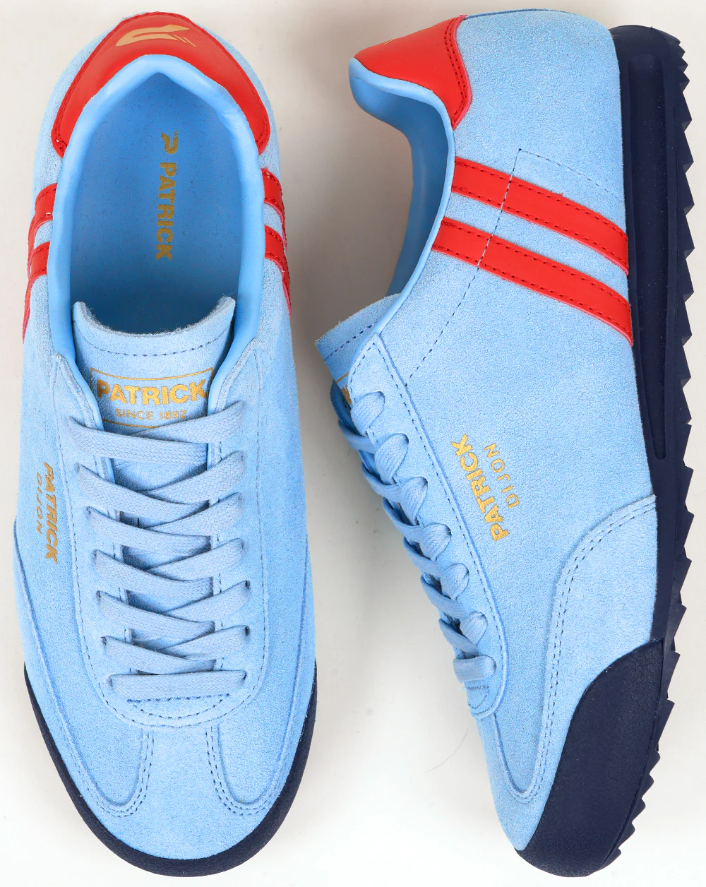 Patrick Dijon Trainers Sky Blue/Red - Image 4