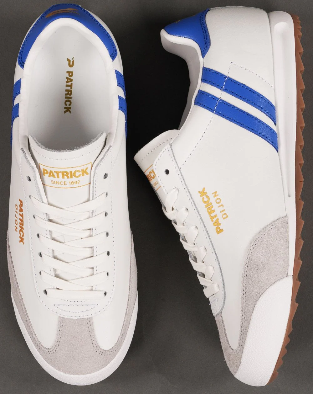 Patrick Dijon Trainers White/Royal Blue - Image 4
