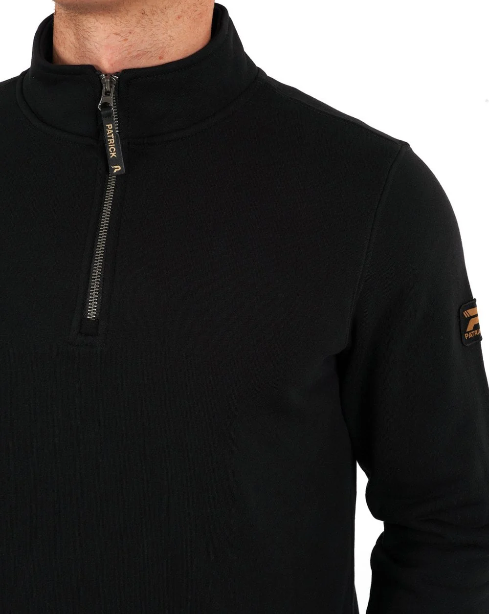 Patrick Harlem 1/4 Zip Sweat Black - Image 2