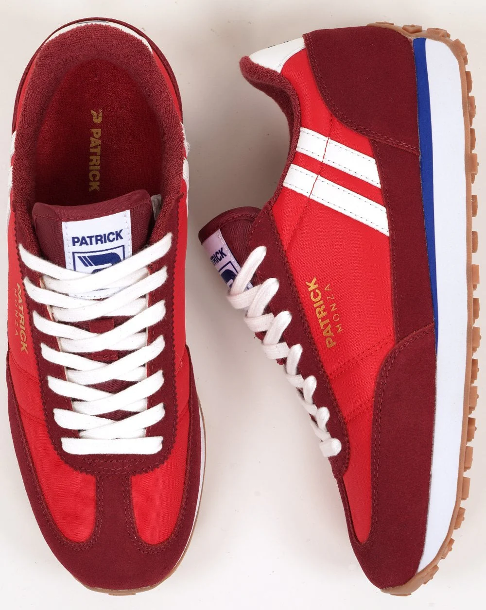 Patrick Monza Trainers DK Red / White - Image 4