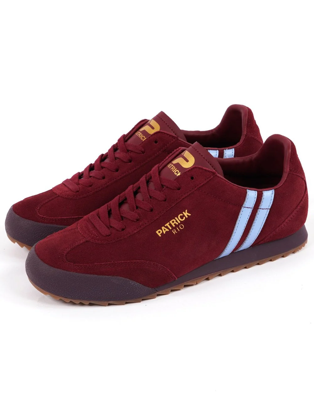 Patrick Rio Trainers Claret/Sky - Image 4