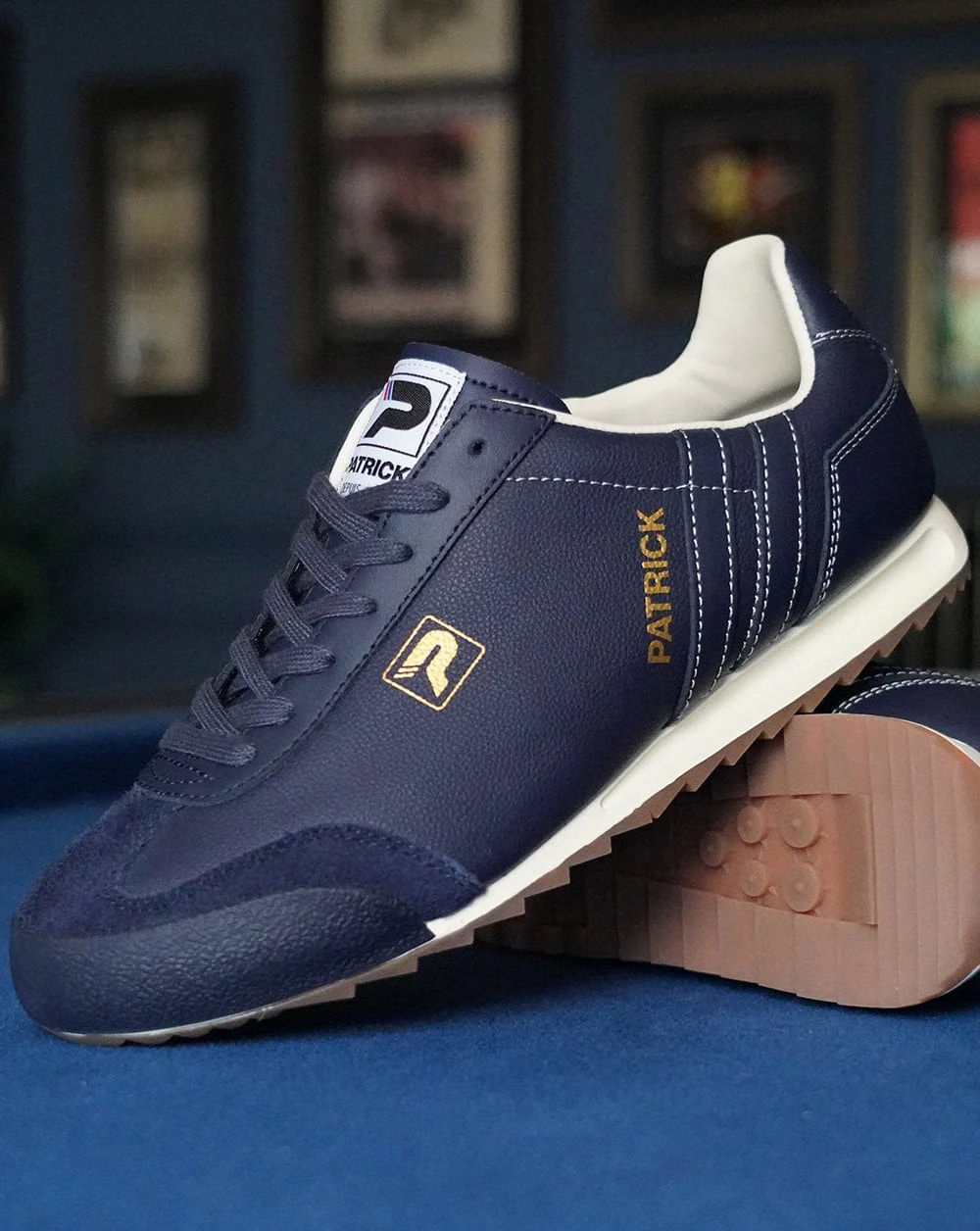 Patrick Trainers Vintage Navy - Off White - Image 3