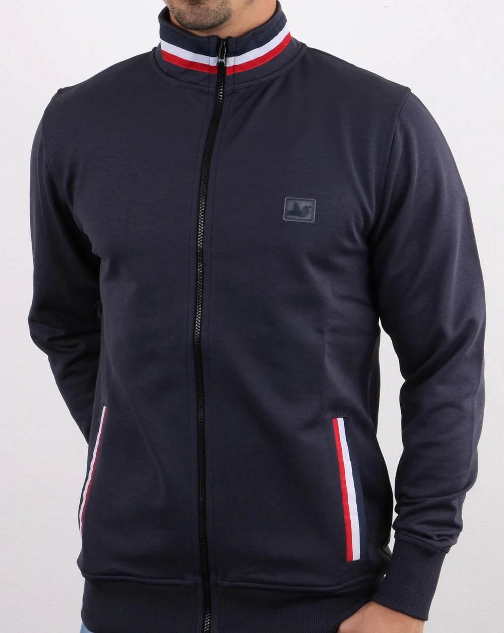 Peaceful Hooligan Boddington Track Top Navy - Image 3