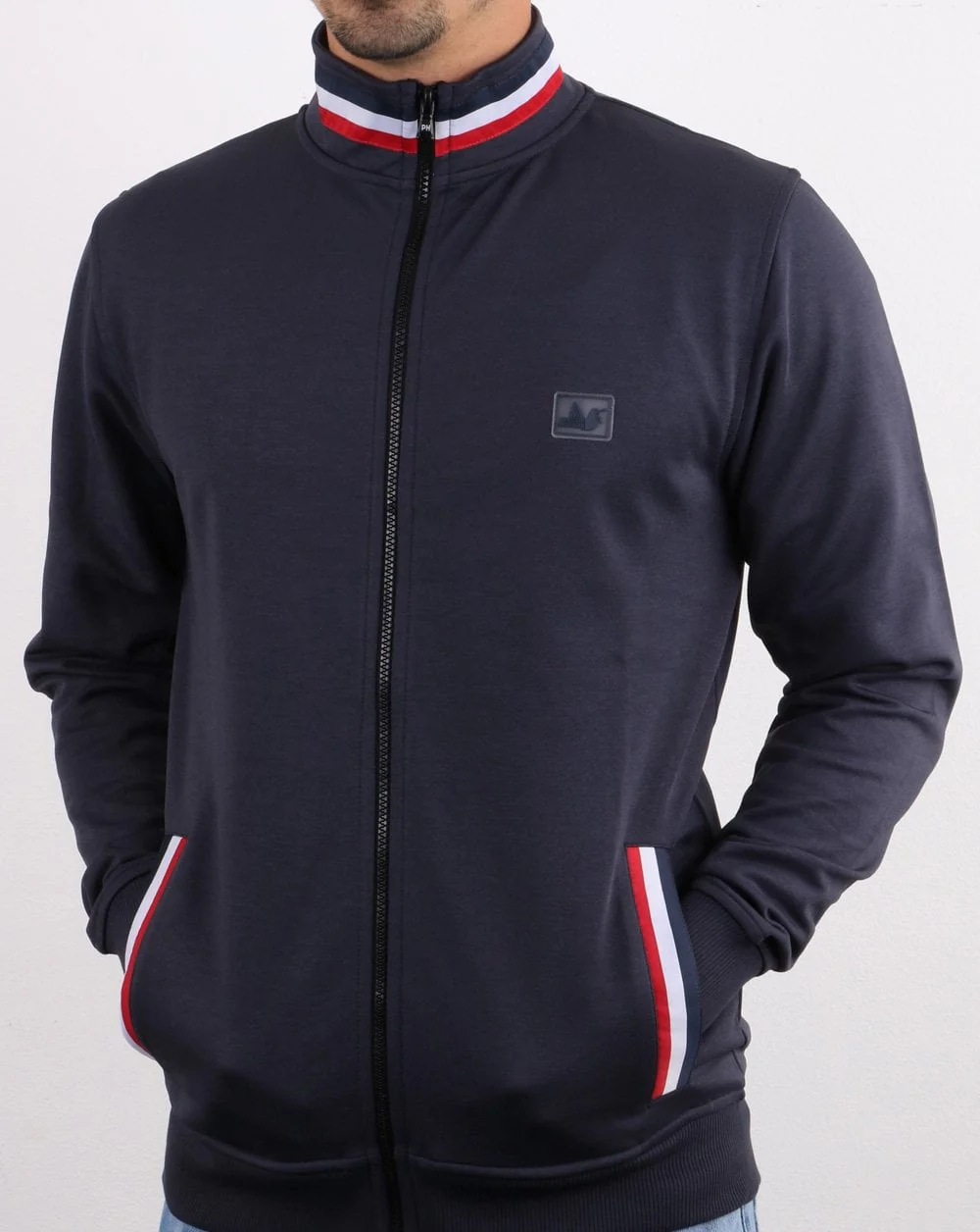Peaceful Hooligan Boddington Track Top Navy - Image 4