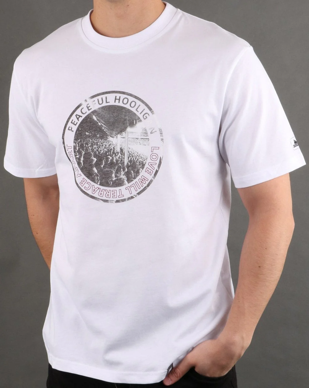 Peaceful Hooligan Love T-shirt White - Image 2