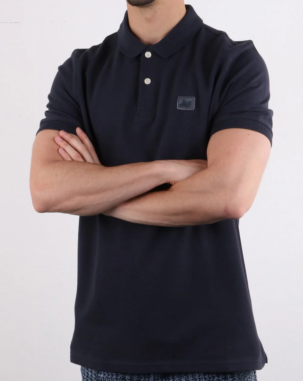 Peaceful Hooligan Quinn Polo Shirt Navy - Image 3