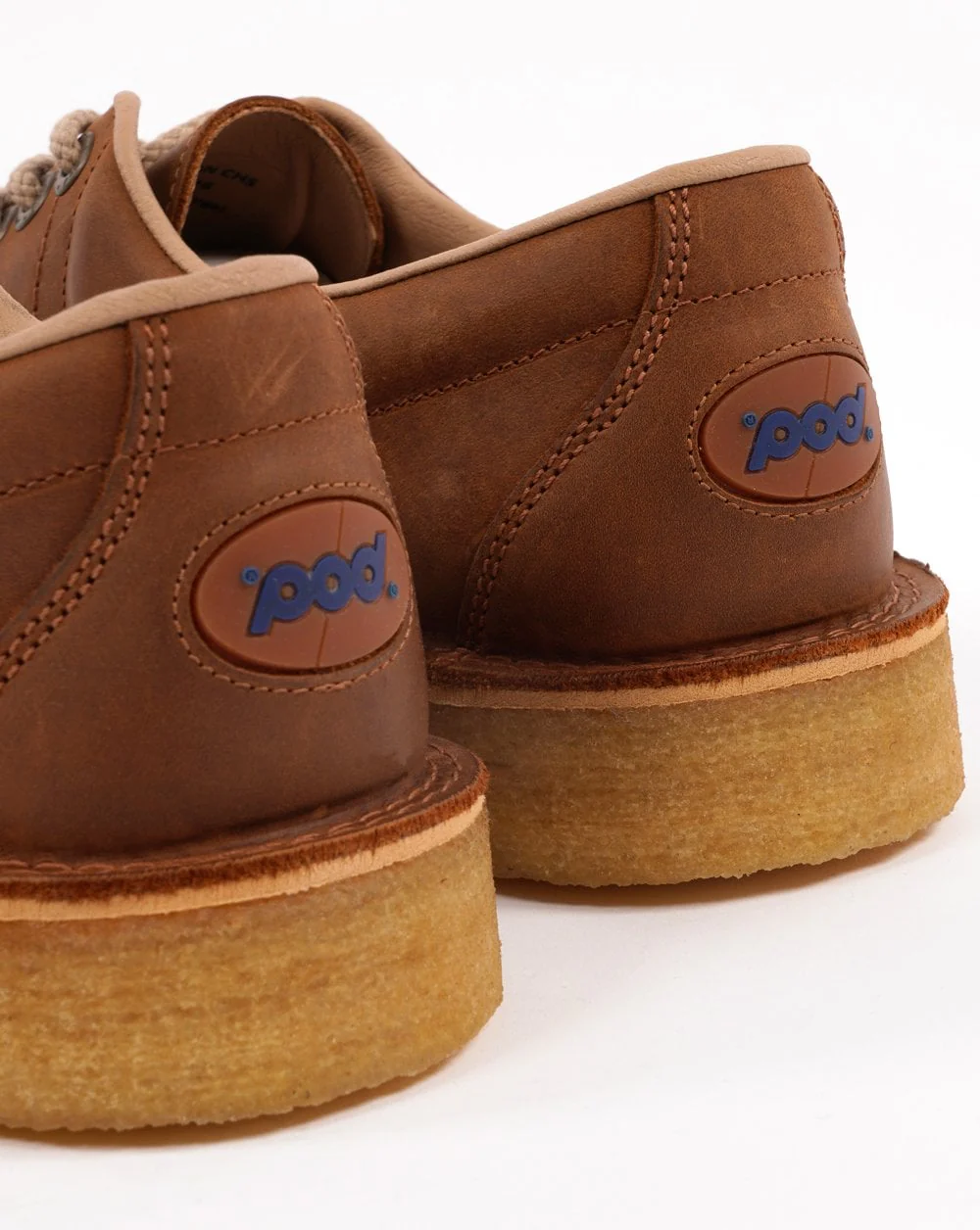 Pod Bolan Oiled Leather Shoe Chestnut - Image 4