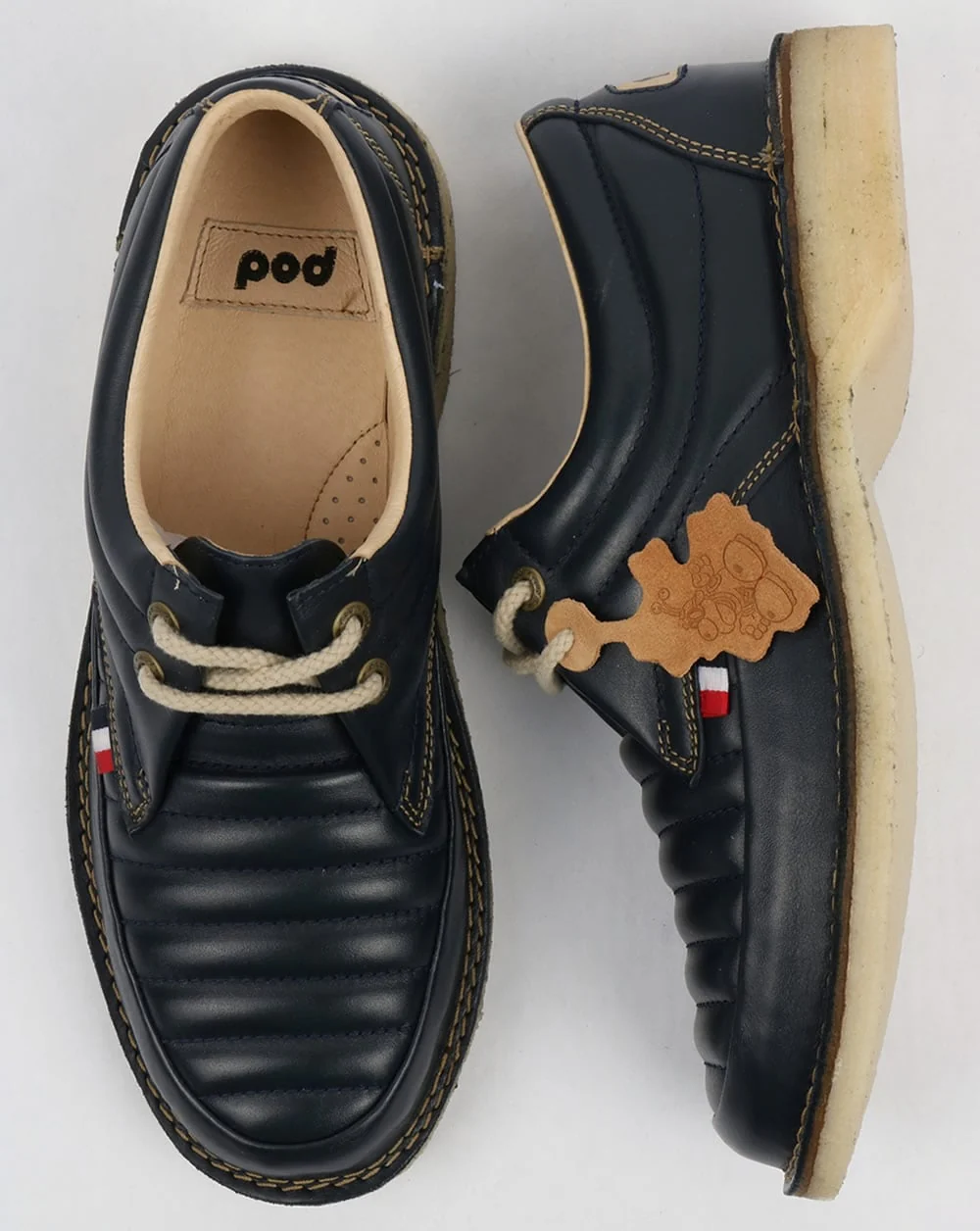 Pod Jagger Quilted Shoes Navy - Image 3