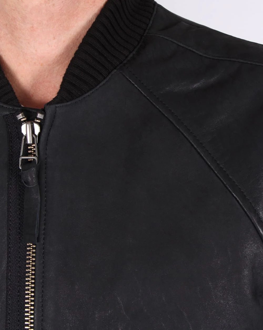 Pretty Green Albion Leather Jacket Black - Image 4