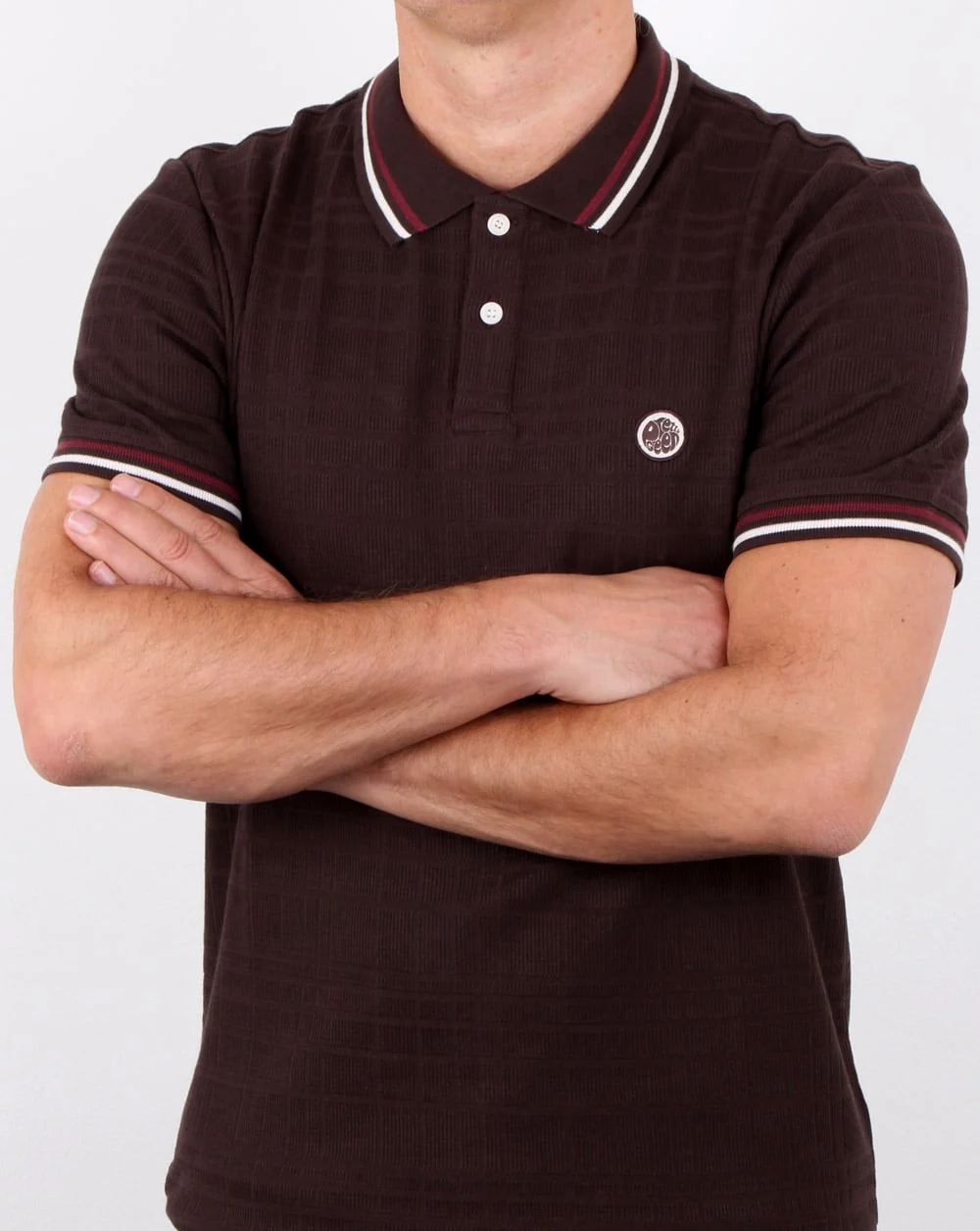 Pretty Green Arlow Polo Dark Brown - Image 3
