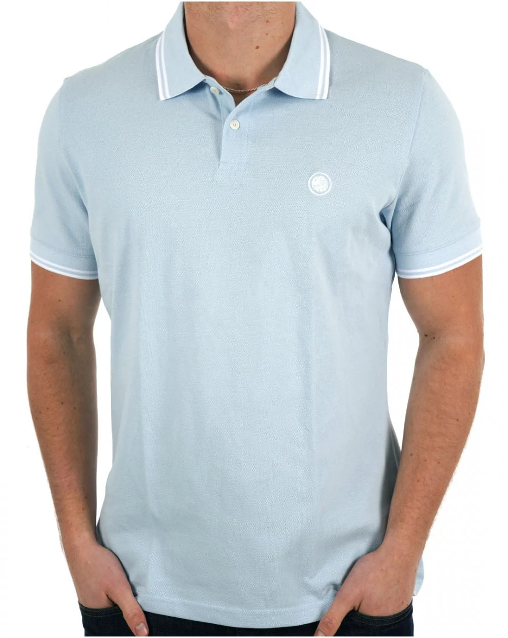 Pretty Green Barton Polo Shirt Light Blue - Image 3