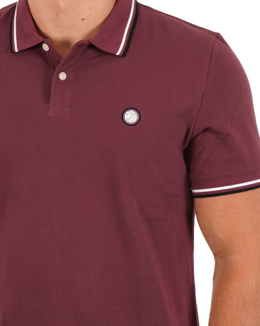Pretty Green Barton Polo Shirt Purple - Image 2