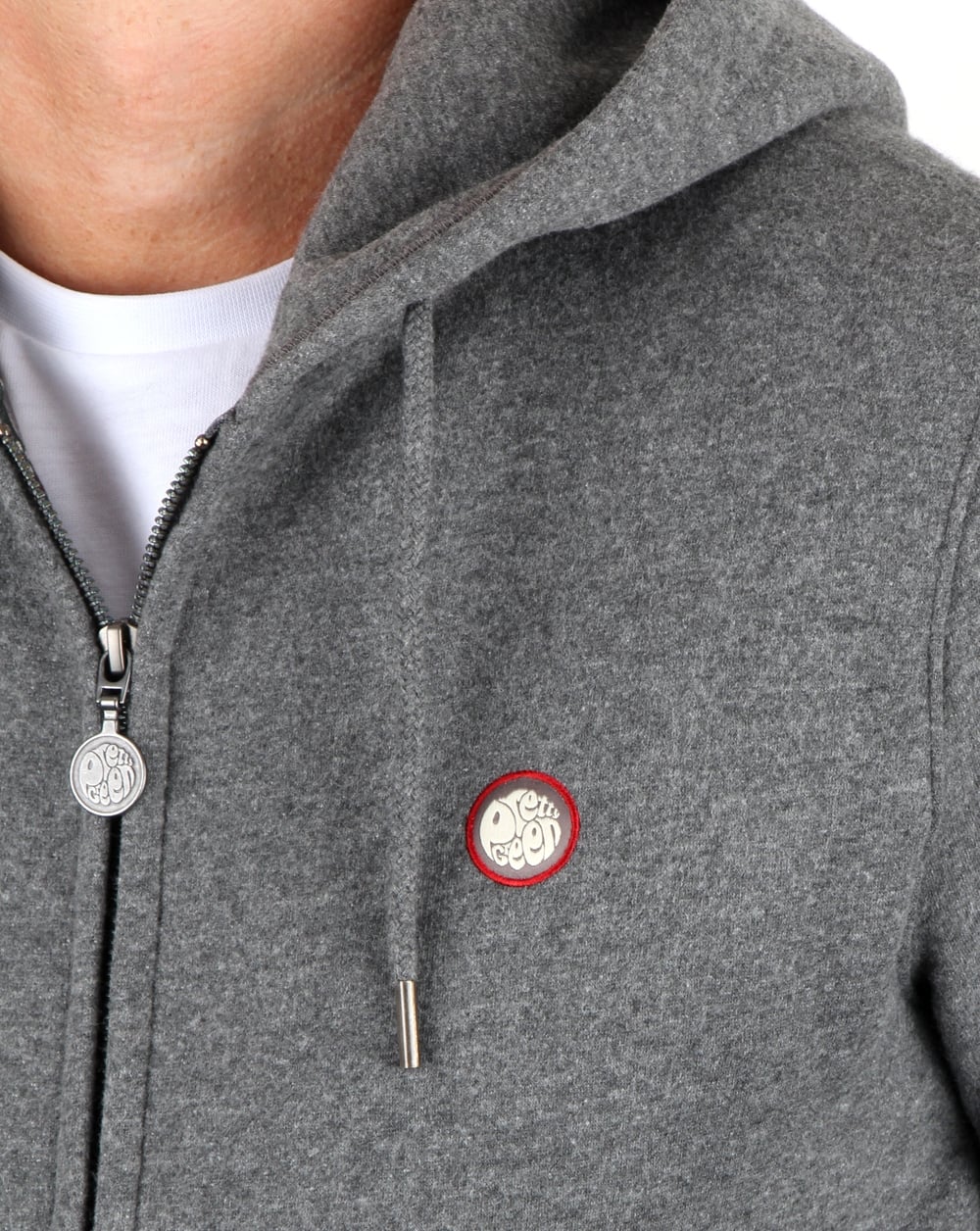 Pretty Green Bradstock Hoody Charcoal - Image 3