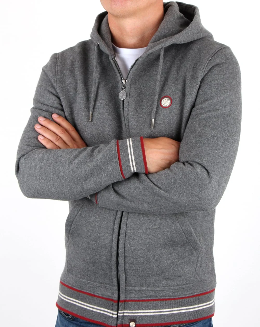 Pretty Green Bradstock Hoody Charcoal - Image 4