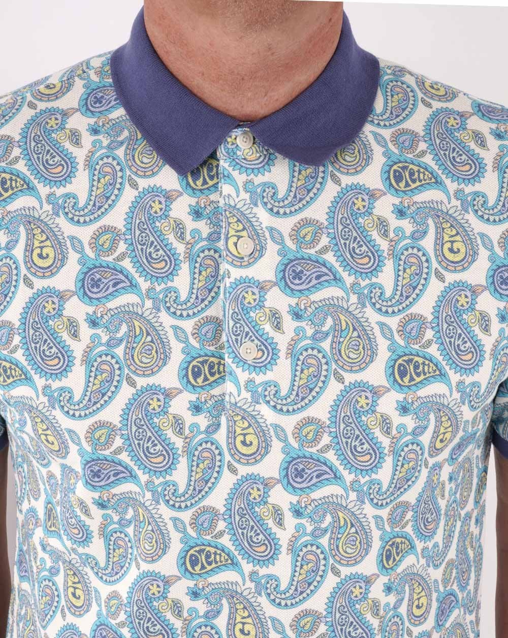 Pretty Green Campbell Paisley Polo Multi - Image 2