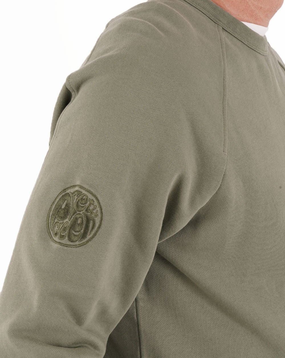 Pretty Green Cascade Crew Sweatshirt Green - Image 3