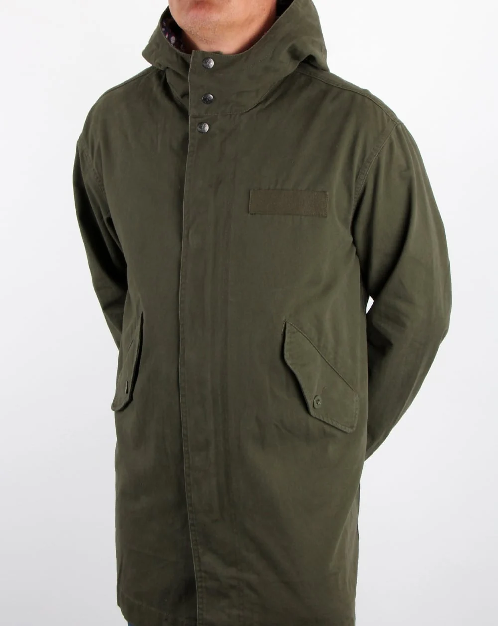Pretty Green Cassidy Parka Khaki - Image 3