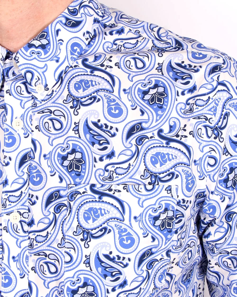 Pretty Green Caversham Paisley Shirt White - Image 2