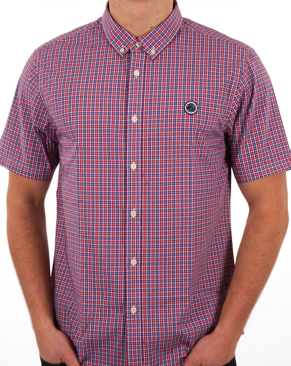 Pretty Green Check Short Sleeve Shirt Red