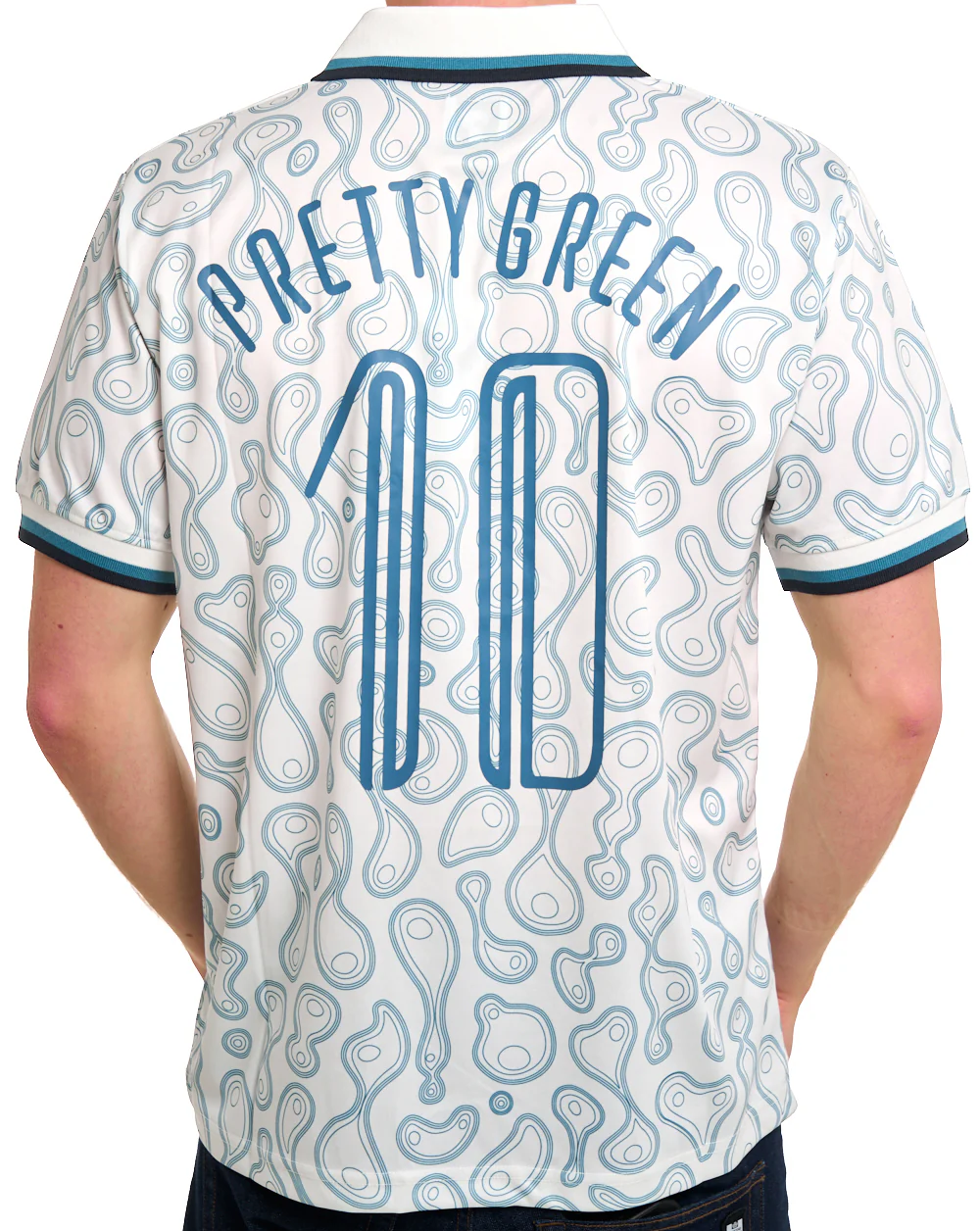 Pretty Green Outro Football Top White - Image 2