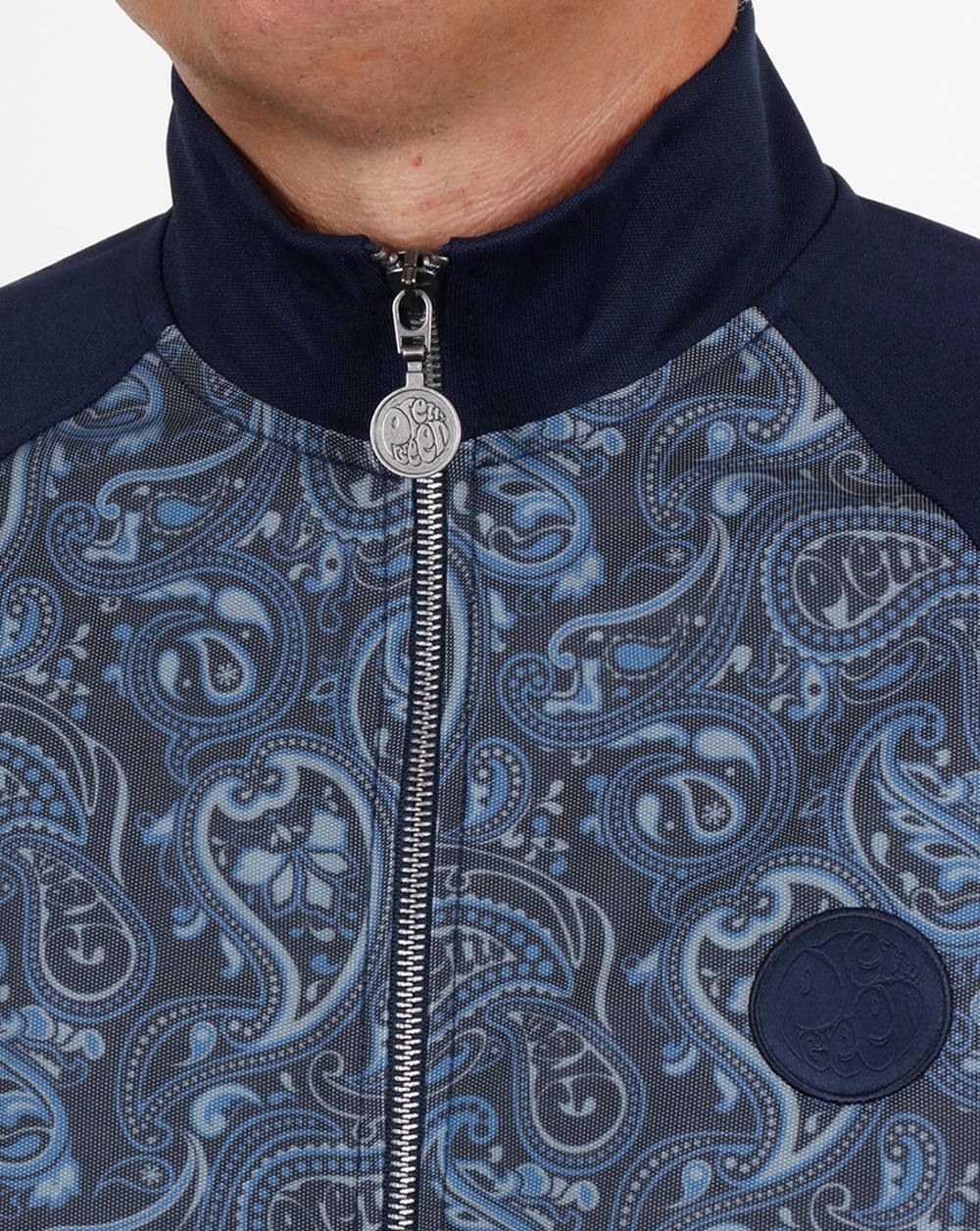 Pretty Green Corrigan Paisley Track Top Navy - Image 2
