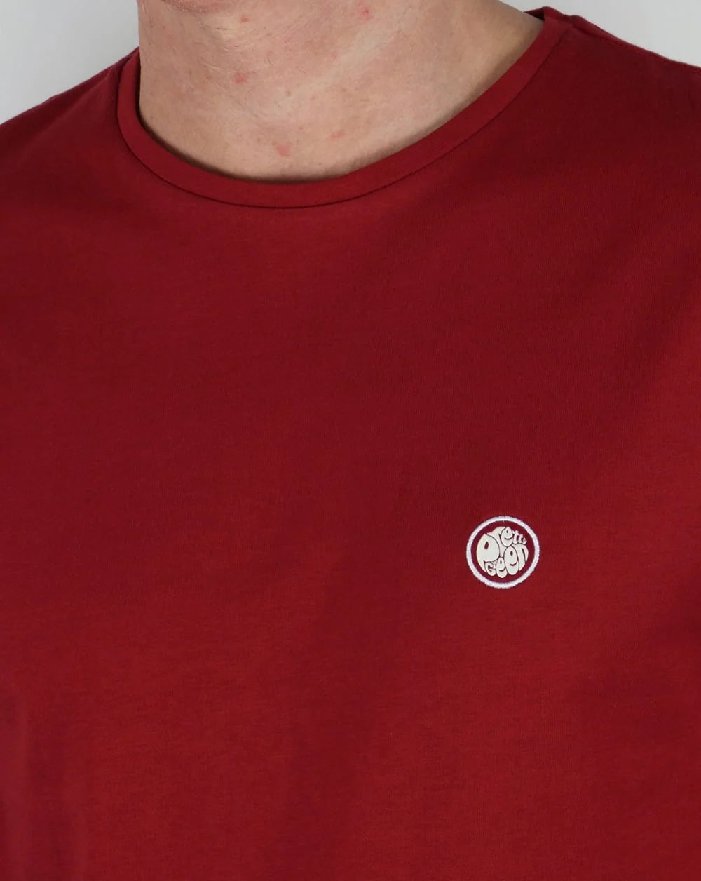Pretty Green Crew Neck Tee Dark Red - Image 2