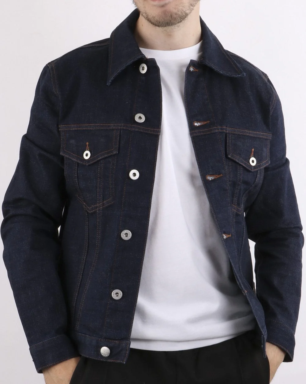 Pretty Green Denim Jacket Navy - Image 2