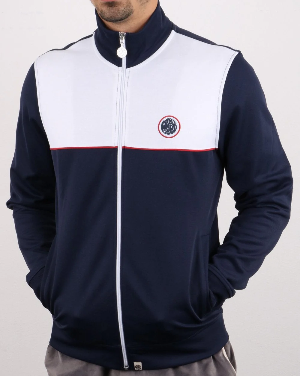 Pretty Green Edzell Track Top Navy - Image 2
