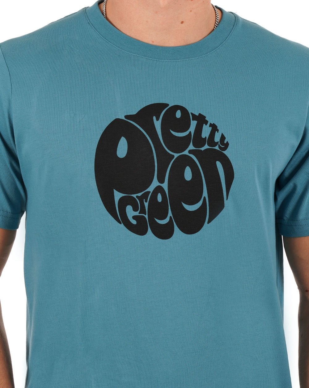 Pretty Green Gillespie Logo T-shirt Bright Blue - Image 2