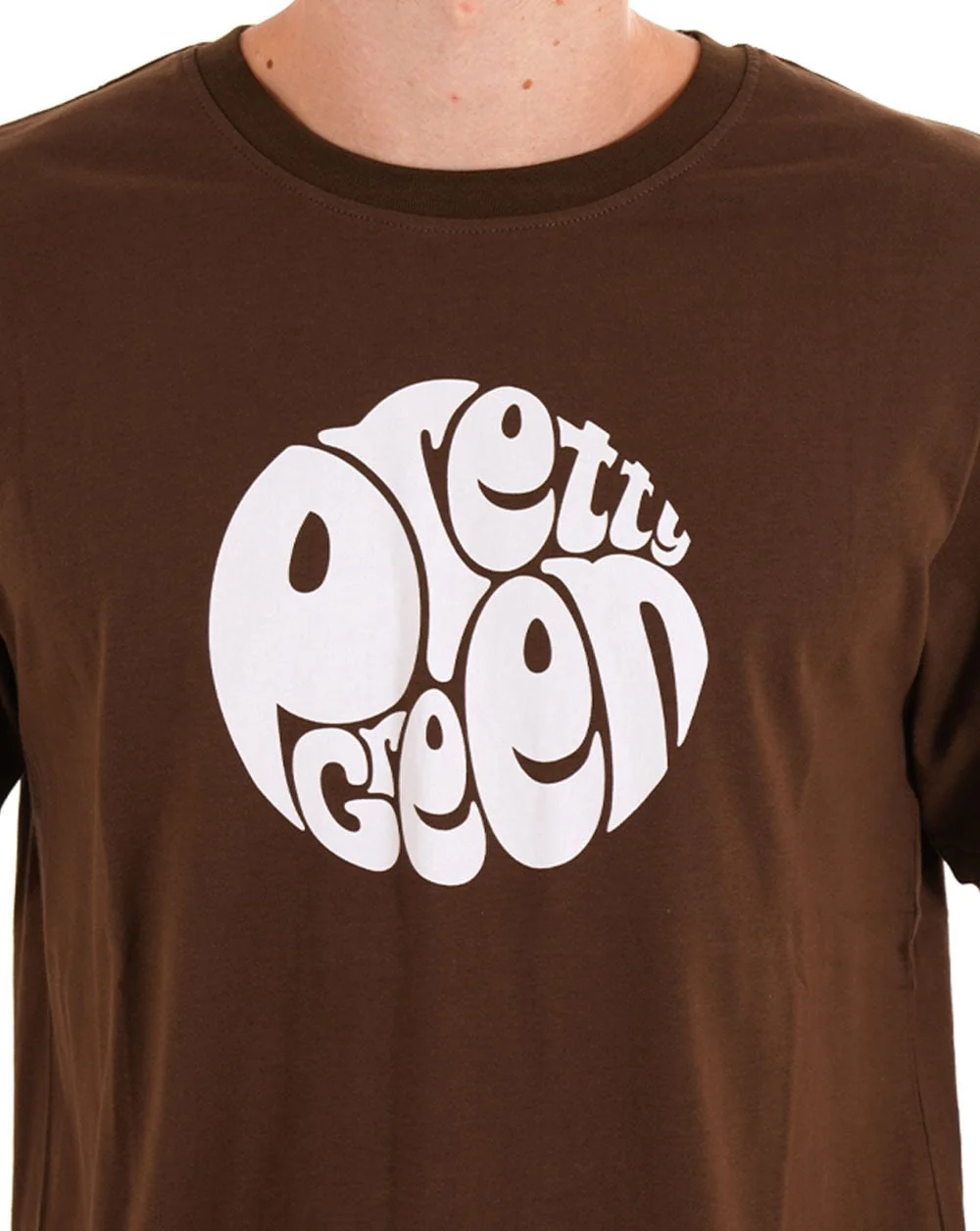Pretty Green Gillespie Logo T Shirt Chocolate Brown - Image 2