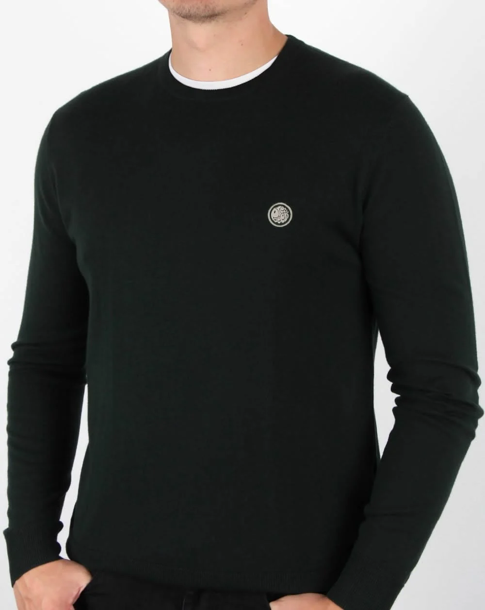 Pretty Green Hinchcliffe Crew Neck Jumper Green