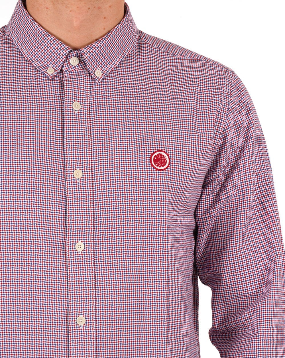Pretty Green Houndstooth Shirt Red - Image 2