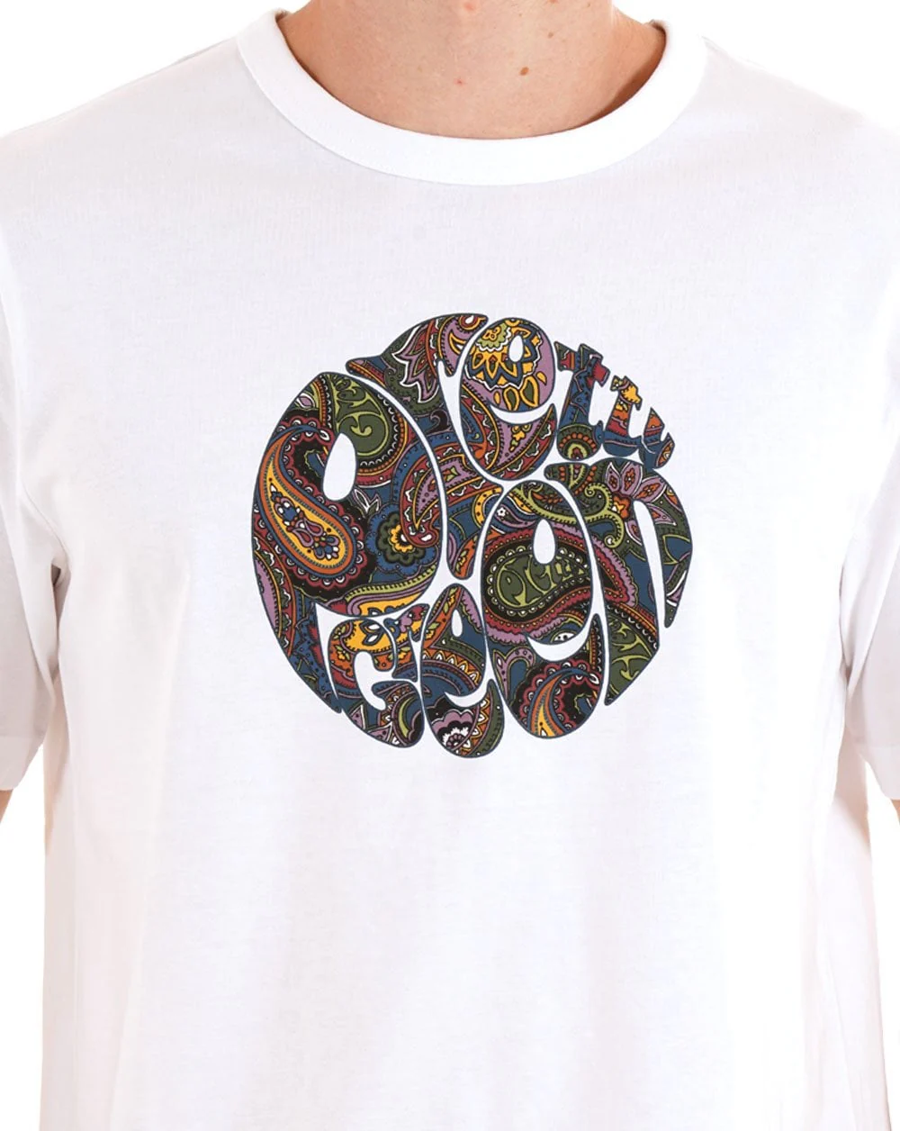 Pretty Green House Paisley Logo T Shirt White - Image 2