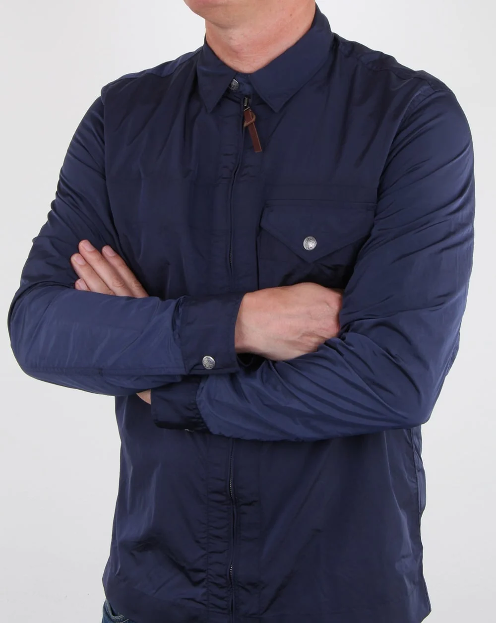 Pretty Green Kaiser Zip Jacket Navy - Image 4