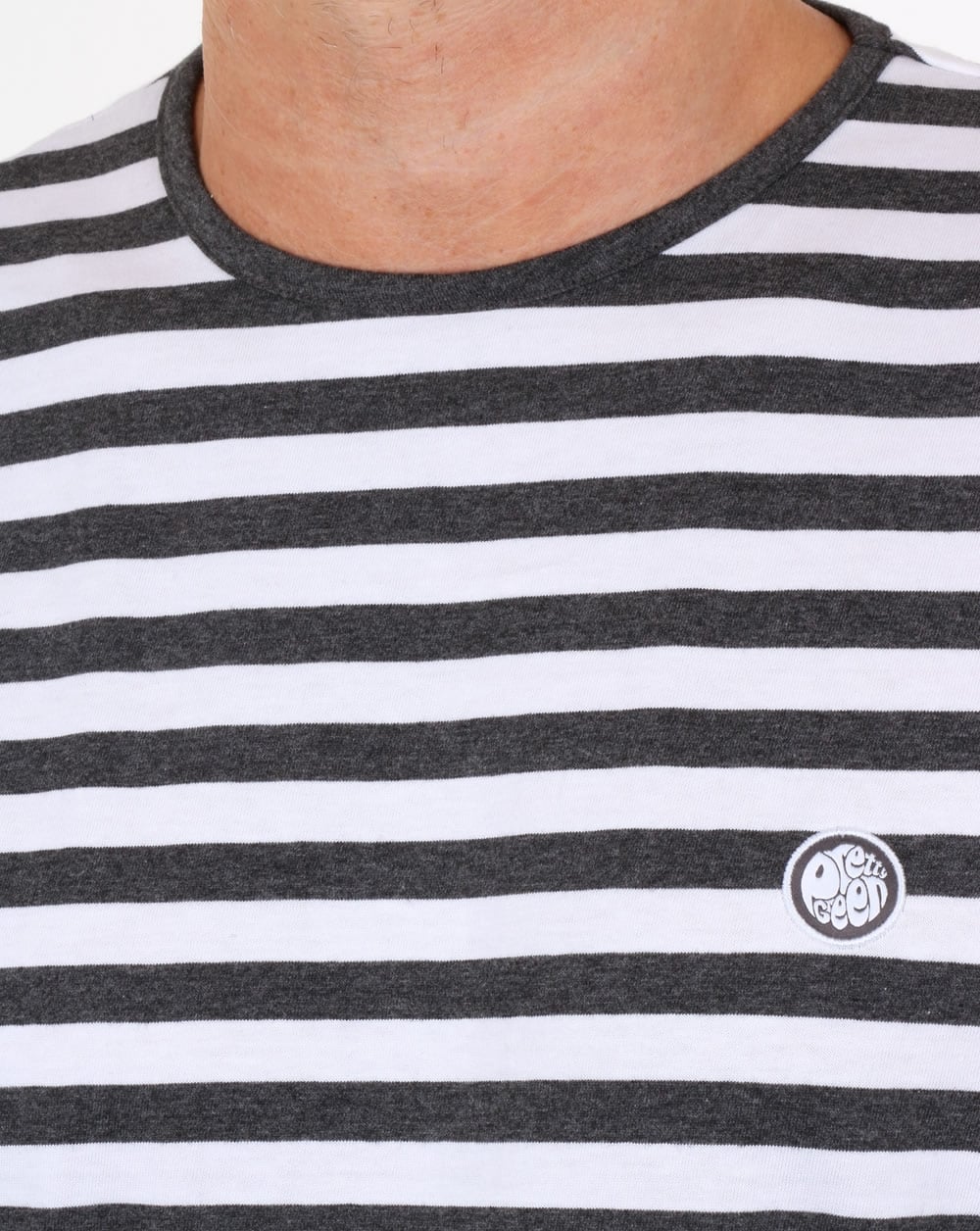 Pretty Green Kinsey Long Sleeve Stripe T Shirt Dark Grey - Image 2
