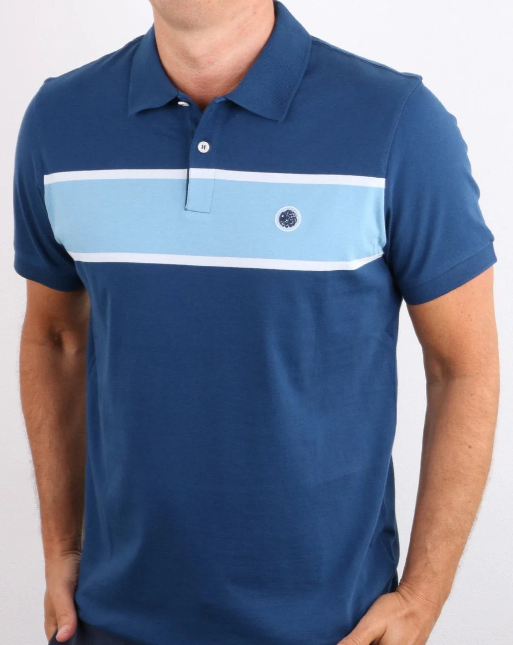 Pretty Green Lloyd Polo Shirt Blue - Image 3