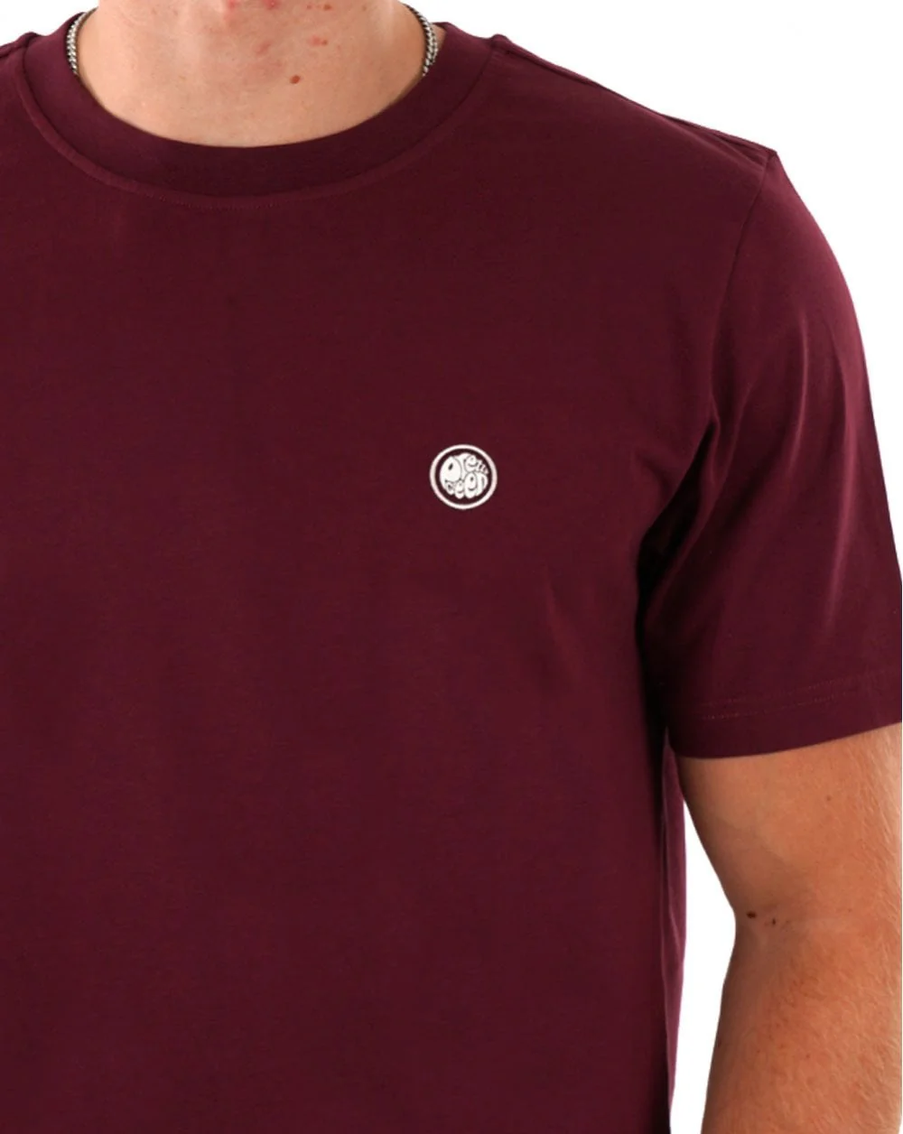 Pretty Green Mitchell T-shirt Burgundy - Image 2