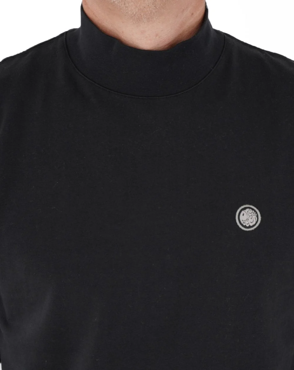 Pretty Green Mock Neck Long Sleeve Black - Image 2