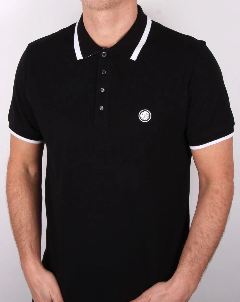 Pretty Green Multistripe Polo Shirt Black