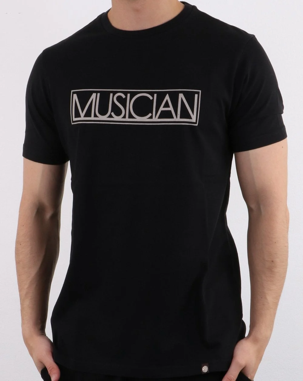Pretty Green Musician Print T-shirt Black