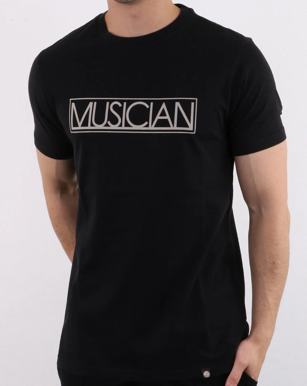 Pretty Green Musician Print T-shirt Black - Image 2