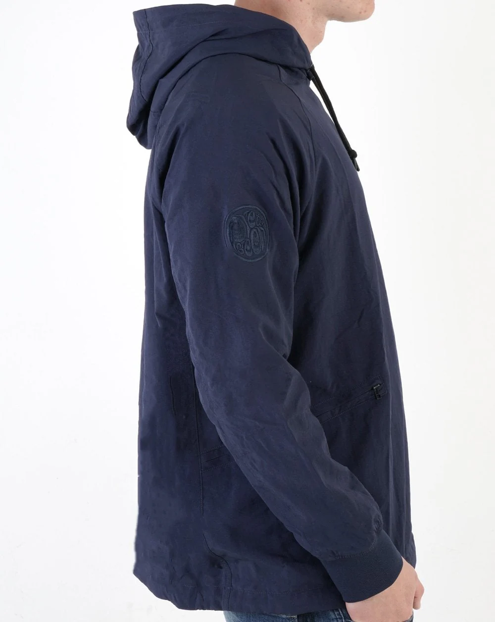 Pretty Green Nylon Ripstop Hoody Navy - Image 2