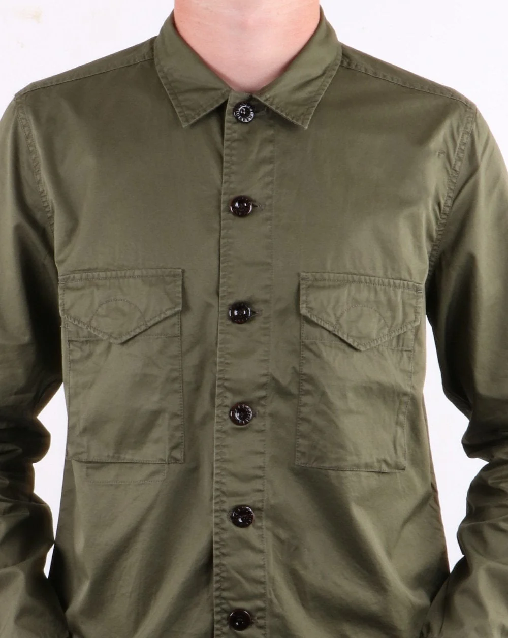 Pretty Green Overshirt Khaki - Image 4
