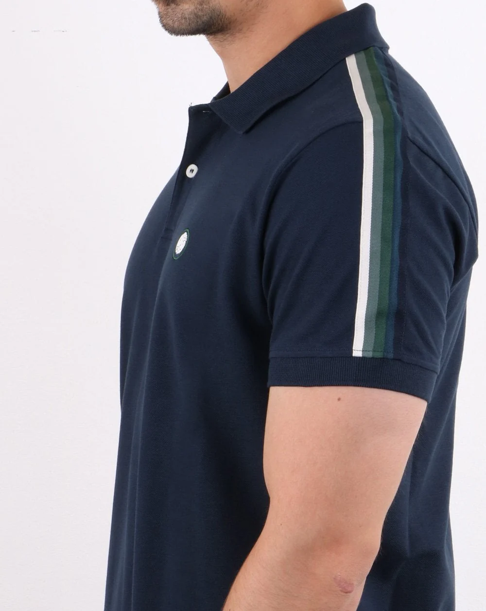 Pretty Green Parkin Stripe Polo Blue - Image 4
