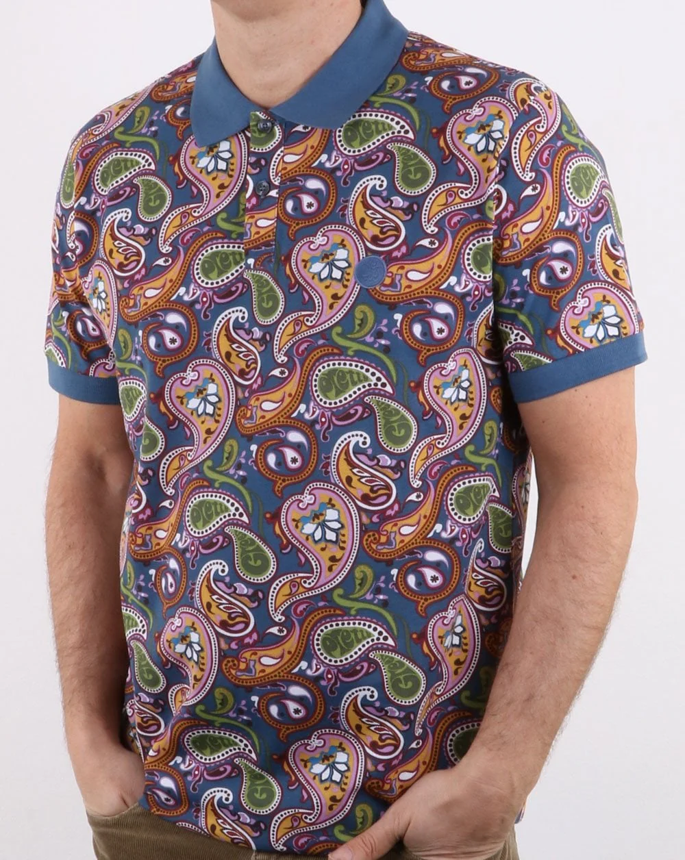 Pretty Green Ranson Paisley Polo Shirt Vintage Paisley - Image 2