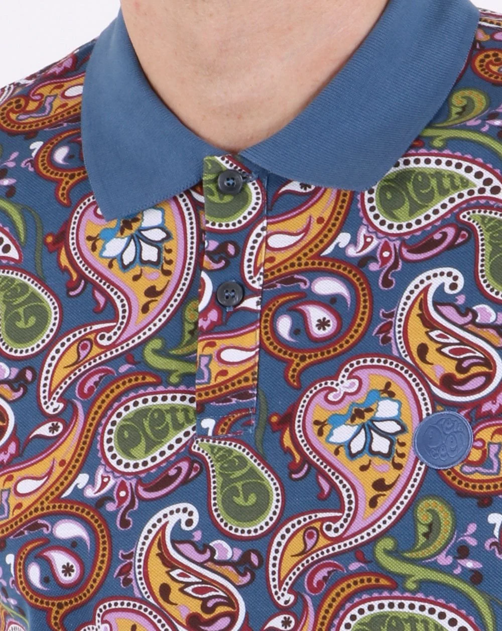 Pretty Green Ranson Paisley Polo Shirt Vintage Paisley - Image 3
