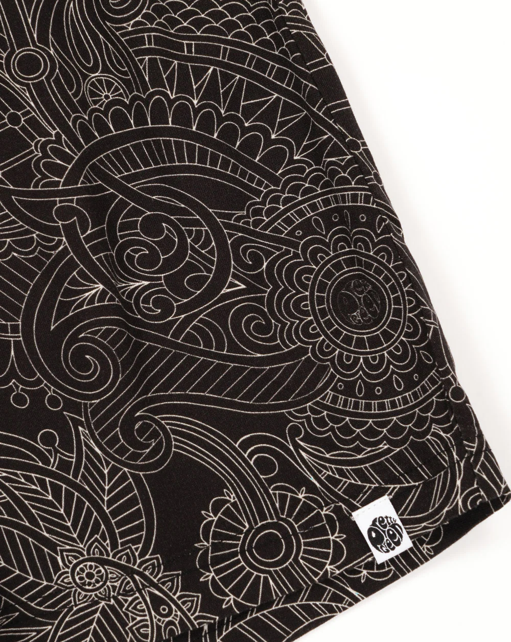 Pretty Green Resonance Linear Paisley Shorts Black - Image 5