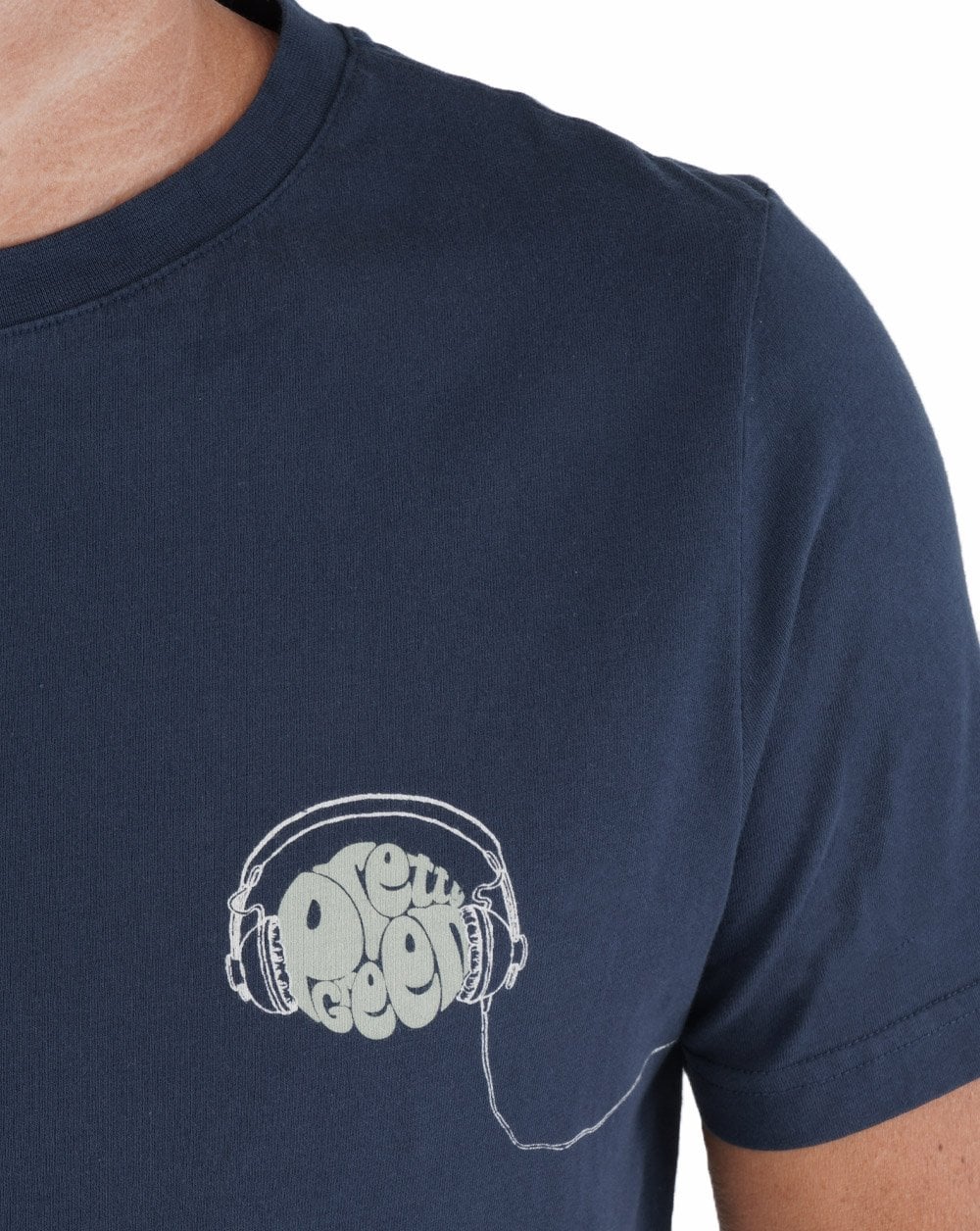 Pretty Green Small Headphones T-shirt Navy - Image 2
