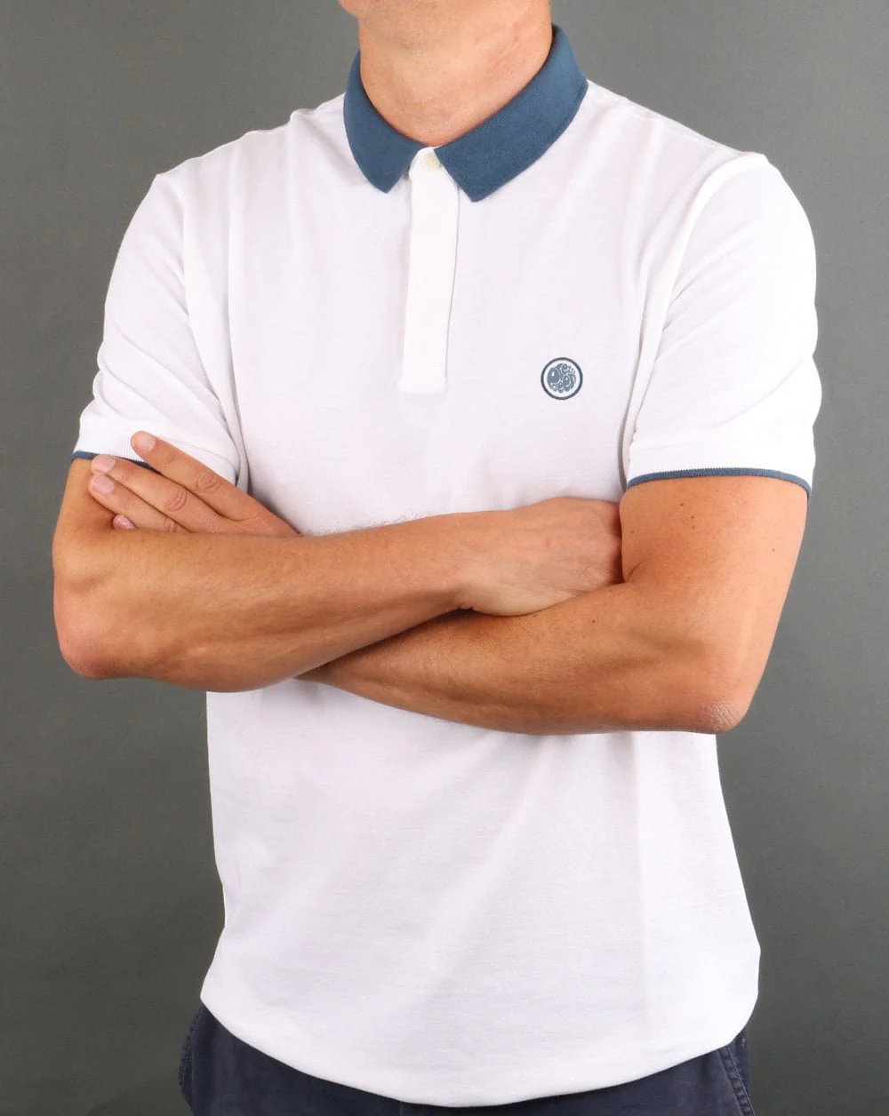 Pretty Green Tadwick Polo Shirt White - Image 3