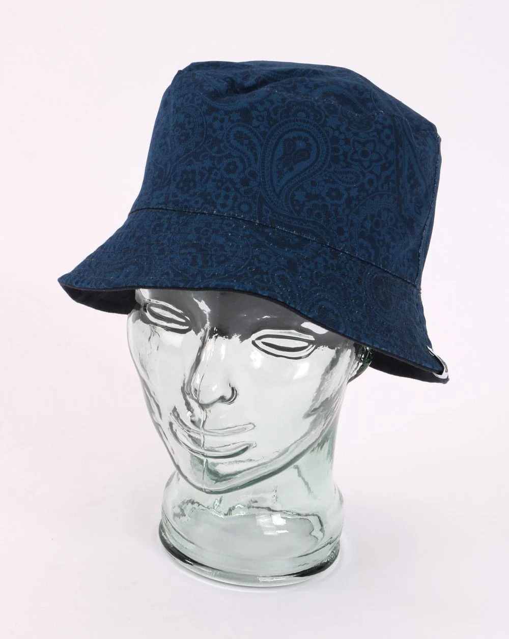 Pretty Green Tonal Paisley Bucket Hat Navy - Image 4